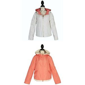 MAX MARA NAPOLI Reversible Water-Repellent Hooded Jacket, Salmon Pink, EUR 42